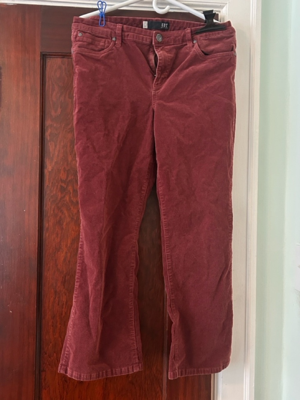 Kut from the Kloth Corduroy Pants in Burgundy